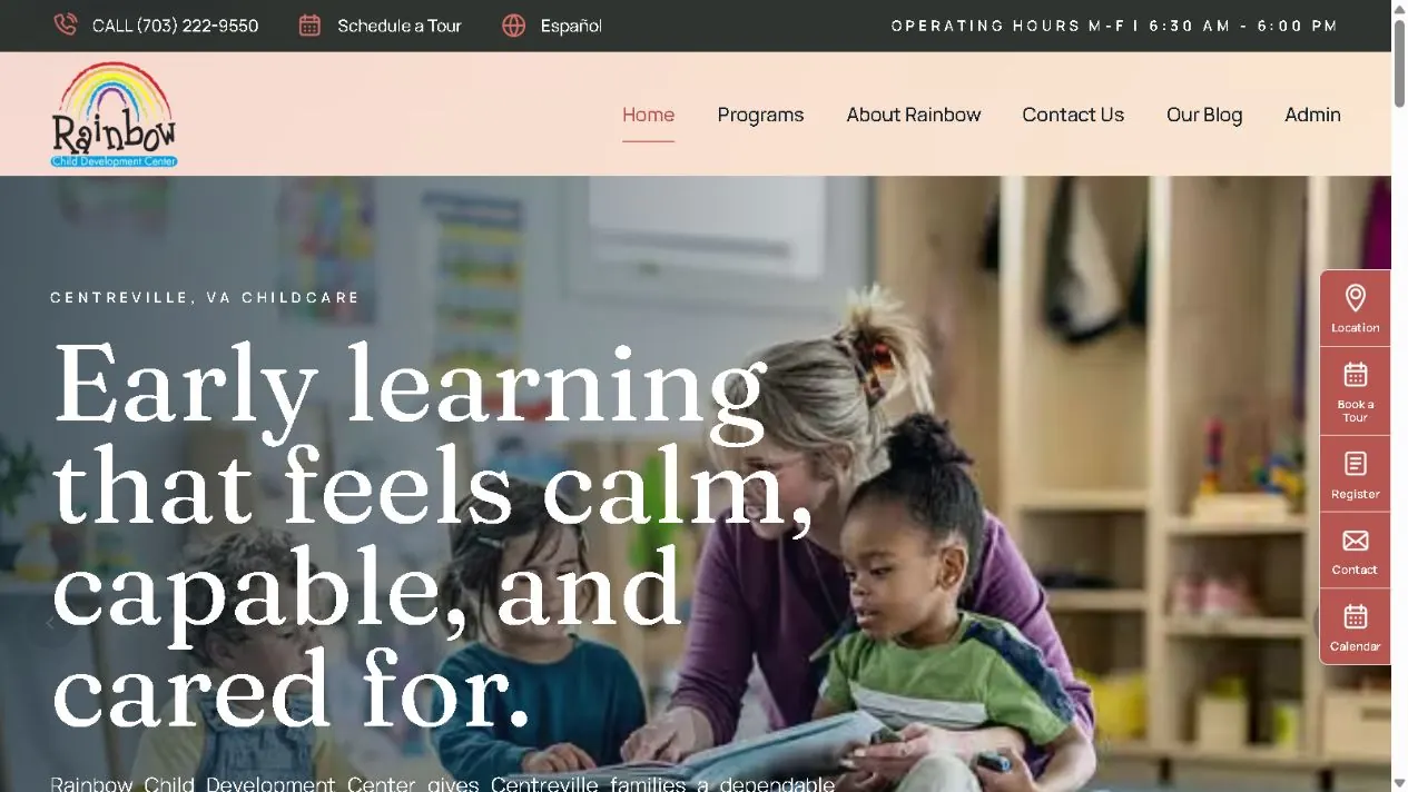 Rainbow CDC homepage screenshot
